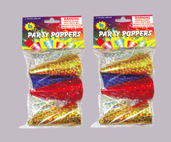 3"  Conic  Party  Poppers